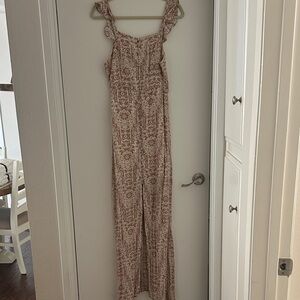 Women’s Beige Floral Print maxi